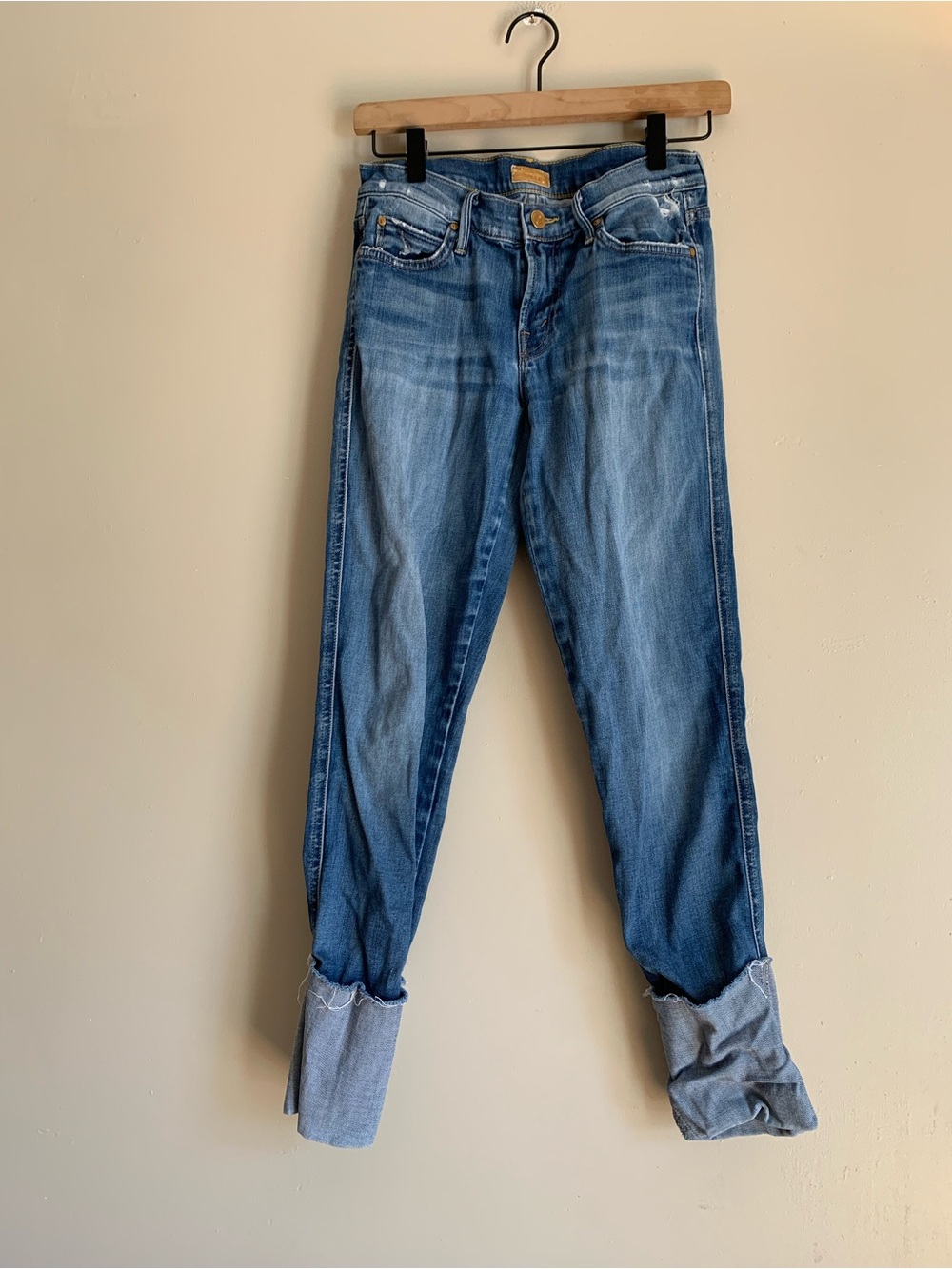 MOTHER Blue Boyfriend Jeans Women Denim Bottoms Size 26 Casual Pants Ankle